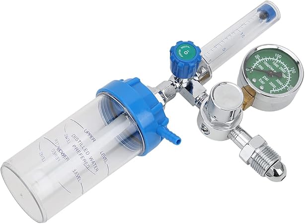 Oxygen Inhaler Regulator | Gas Flowmeter Oxygen Meter G5/8-14 Male Thread Portable Oxygen Inhaler Pressure Regulator for Oxygen Supply System