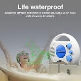 DASNTERED SY-910 Mini Portable AM FM Waterproof Shower Radio Hanging Battery view 4