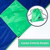 Extra Large Beach Blanket for Picnic & Camping – 7′ x 7′ Oversized Foldable Blankets Folds Into Drawstring Bag – Sand Proof & Waterproof Outdoor Mat – Sand Free Big Festival Folding Travel Blanket