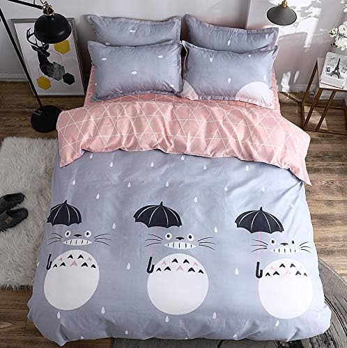 Amazon Com Kfz Bed Set Totoro Cat Print 4pcs Bedding Set Duvet