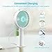 powerman Small USB Desk Fan, Super Quiet Mini Portable Battery Operated Handheld Personal Fans with 2000mA Power Bank,3 Setting for Baby,Travel,Camping and Outdoor Activities (Blue)
