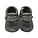 YIHAKIDS Baby Tassels Shoes Soft Leather Sole Infant Toddler Shoes Baby Moccasins Crib Shoes Grey(Size 6.5,12-18 Months/5.3in)