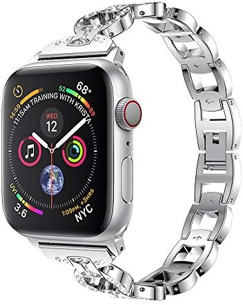 Fashion Women Diamond Bling Bracelet Band Strap for Apple Watch Series 4 40mm