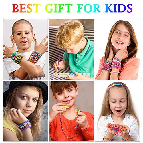VENSEEN Rainbow Rubber Bands Bracelet Making Kit - Super 5 in 1 Loom Bands Starter Kit for Girls and Boys, Includes: 1500+ Rubber Bands, 50 Beads, 24 S-Clips, 2 Crochet Hooks, 1 Y Loom - Thumbnail 6