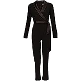 Adrianna Papell womens Crepe Tuxedo Jumpsuit