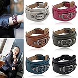 SusenstoneRivet Stud Leather Belt Bangle Wristband Bracelet