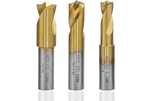 Yakamoz 3PCS Titanium Spot Weld Cutter Kit Set HSS CO Cobalt Drill Bits Weld Cutting Accessories丨6.5MM(1/4in), 8MM(5/16in),10