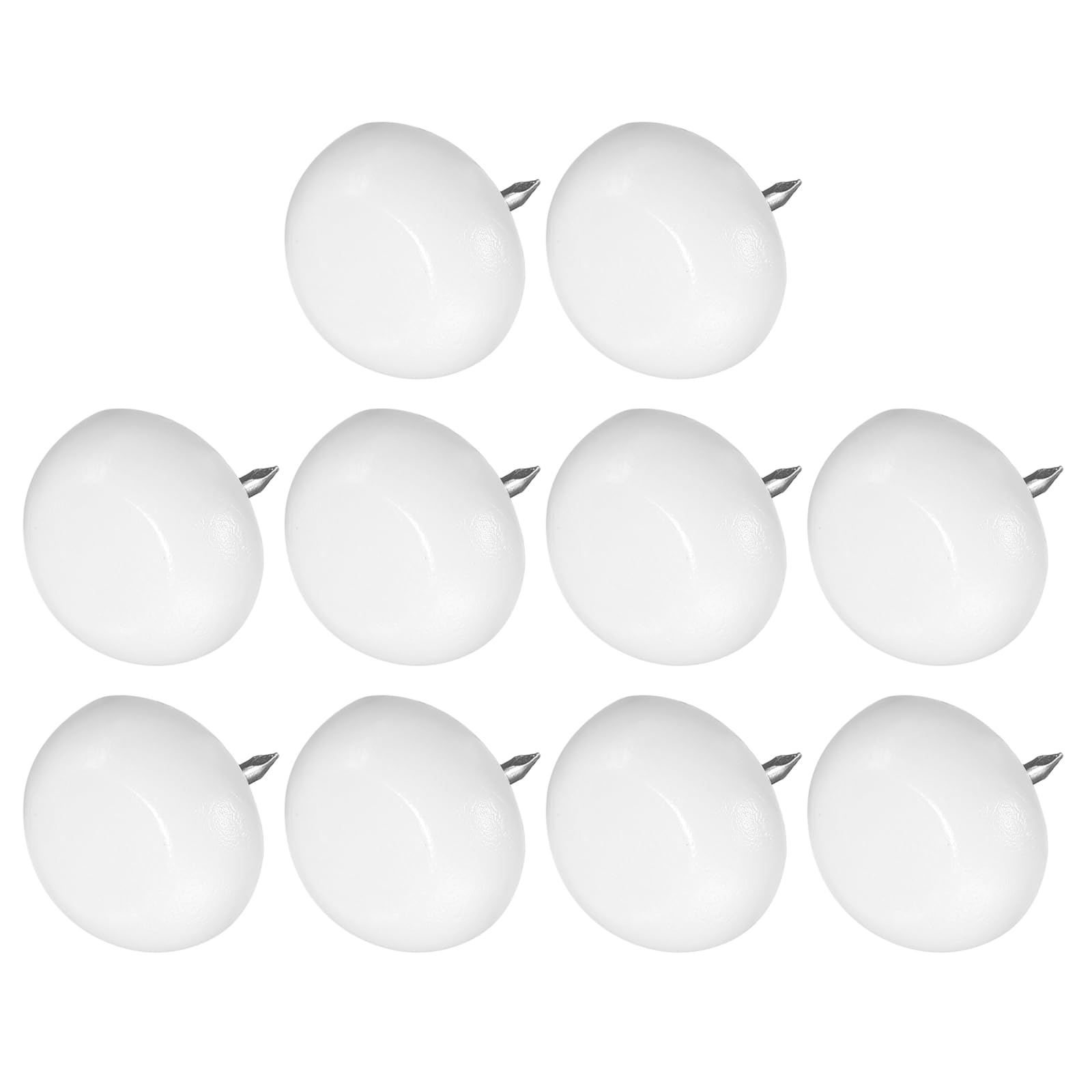 METALLIXITY Furniture Feet Nail (15mm/0.59in) 70Pcs, Plastic Circular Slope Chair Glides Sliders - for Chairs Sofa Furniture Sliders Protector Pad, White