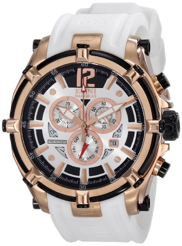 Elini Barokas Men's ELINI-10179-RG-02S-WHT Fortitudo Analog Display Swiss Quartz White Watch
