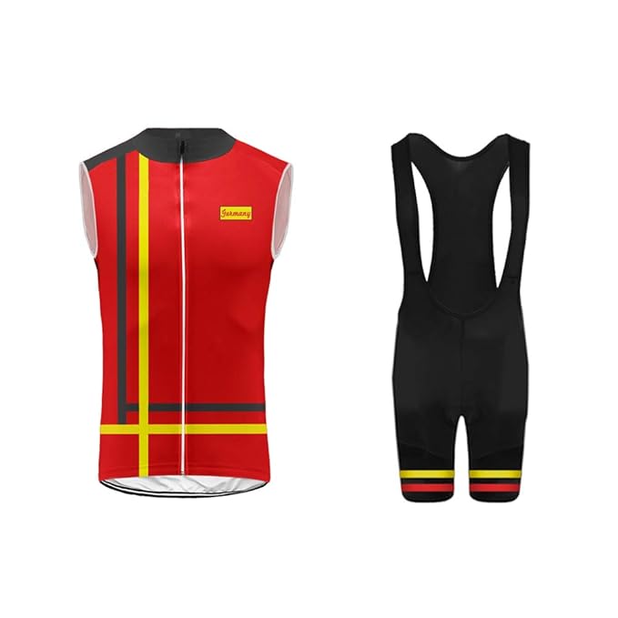 Uglyfrog Herren Fahrrad Ärmellos Hülse Trikot Set Cycling Vest Westen Fahrradbekleidung Fahrradtrikot Männer Trikot 3D Kissen