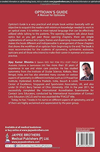 Optician’s Guide (A Manual for Opticians) 1