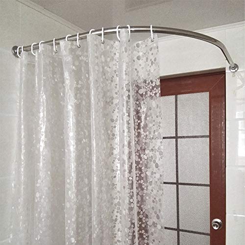 WELTRXE EVA Shower Curtain Water Repellent,No Chemical Smell Shower