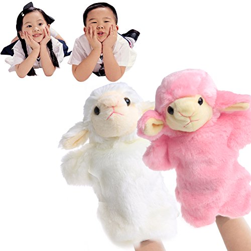 image for Magicub Cartoon Animal Hand Finger Puppet Toys Plush Cute Sheep Doll B