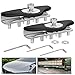 Chelhead Led Light Bar Mounting Brackets, 2PCS Stainless Steel Universal Pillar Hood led Work Light bar Mount Brackets Clamp Holder Compatible with Jeep Truck SUV Truck Sedan Hatchback Wagon
