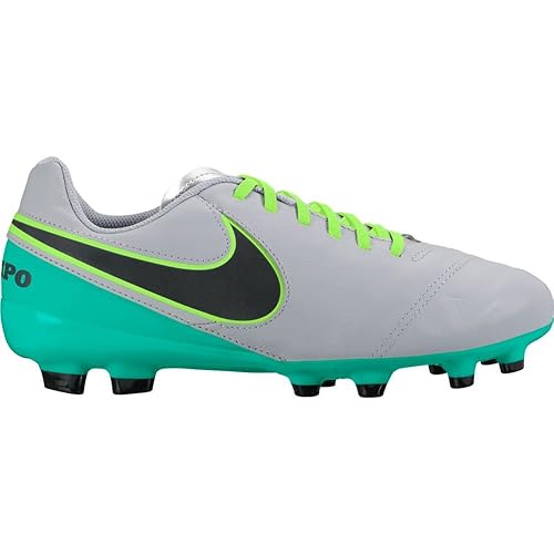 Nike JR Tiempo Legend VI FG - Runningschuhe Kinder, Grau (Wolf Grey/Black-Clear Jade), 27.5