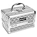 SHANY Mini Makeup Train Case With Mirror - Silver
