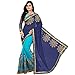 Saree Sari Designer Indian Dress Bollywood Ethnic Party Traditional (Free Size, Blue)