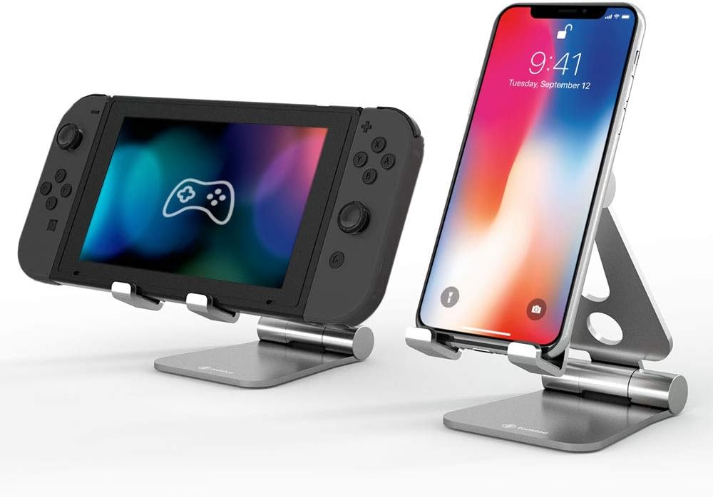 tomtoc Play Stand for Nintendo Switch, Multi-Angle Adjustable Desktop Gaming Stand Holder Compatible with iPhone | iPad Mini | Samsung Galaxy | eBook and Other up to 7.9-inch Tablet Device: Video Games