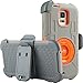 ULAK Galaxy S5 Case, Knox Armor Hybrid Rugged Heavy Duty Shockproof Protection Holster Case for Samsung Galaxy S5 with Built-in Rotating Stand and Belt Swivel Clip - Orange/Gray