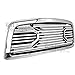GSI Big Horn Chrome Grille W/Replacement Shell Packaged Grille Shell for 09-12 Dodge Ram 1500