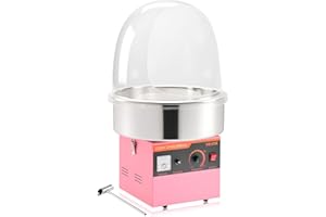 VEVOR Electric Cotton Candy Machine, 1000W Electric Floss Maker With Cover, Commercial Cotton Candy Machine w/Stainless Steel