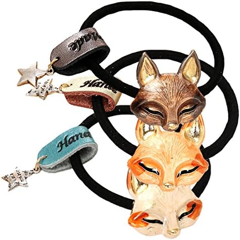 Yiano Plating Metal Cuff Band Ponytail Tie Hair Cuff Ropes Holder Elastic Hair Ring (Pack Of 3 Fox Models)