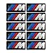 Schnell Motorsport 10 Premium M Tec Sport Badge Sticker Emblems for BMW M1 M2 M3 M4 M5 M6 Series Rim Wheels and Accessories with 3M VHB Self-Adhesive