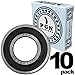 PGN (10 Pack) 6004-2RS Bearing - Lubricated Chrome Steel Sealed Ball Bearing - 20x42x12mm Bearings with Rubber Seal & High RPM Support