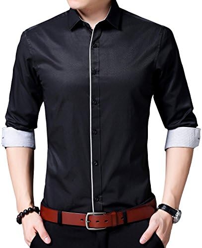 Womleys Mens Long Sleeve Slim Fit Casual Cotton Button Down Dress Shirts