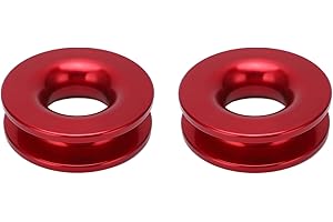 Acouto 2Pcs Winch Snatch Recovery Ring 41000lbs Breaking Strength for 7 16in 1 2in Soft Shackle with 3 16in 1 4in 3 8in Ropes