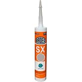 Ardex SX Silicone Caulk Sealant for Tile &amp; Stone, High Bond Strength Adhesive, 10.1 oz, Dove Gray - 18