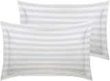 MOONLIGHT20015 Single Duvet Cover Set Reversible Stripes Satin Bedding White view 8