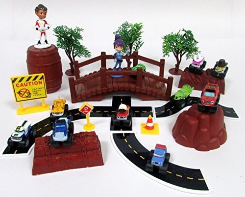 Blaze and the Monster Machines 23 Piece Play Set Featuring Blaze Character Figures and Themed Accessories