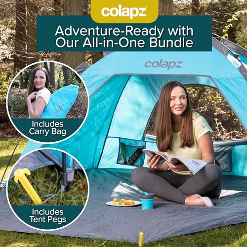 Colapz Pop Up Tent, Luxurious Beach Tent, SPF50+ Tents Shelter for Adults, Protective and Easy to Use Tents with Portable Wind Breaker & Sun Shelters, Pop Up Beach Tent, Qucik Set Up Shelter