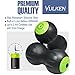 Vulken CurveFit Vibrating Peanut Massage Ball Dual Lacrosse Compact Foam Roller 3 Speed High Intensity Deep Tissue Fitness Massager for Muscle Recovery, Trigger Point Therapy, Myofascial Release.