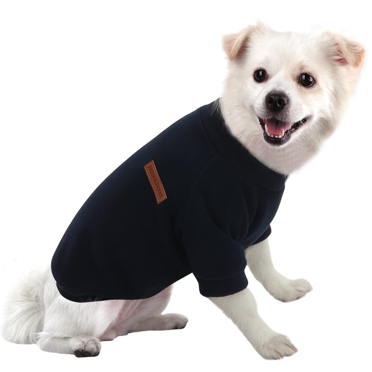HuaLiSiJi Fleece Small Dog Coat Dog Hoodie Puppy Fleece Jumper Chihuahua Clothes, Elasticity Softness Comfort and Warmth Easy to Take On and Off, Colour Vibrant (Black, XS)