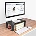 Monitor Stand Riser with Adjustable Height and Storage Organizer for Computer, iMac, Printer, Laptop, Desk with Tablet & Phone Holder, Cable Management Slot (Black, 1 Pack)thumb 2