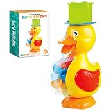 BOOBAALOO Duck Bath Toy - Baby Toys for Toddlers and Infants - Fun, Interactive and Developmental Toys for Babies Making Bath Time Fun