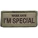 SpaceAuto MAMA SAYS I'M SPECIAL Funny Hook & Loop Tactical Morale Badge Patch 3.54