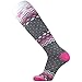 Pure Athlete Ski Socks Women Wool Warm – Skiing Sock Men, Warmest Snowboard Cold Weather Pack (1 Pair - Grey/Hot Pink, Small)