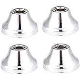 WELWIK 4PCS Chrome Plated Stainless Steel Tapered Flange Cover Deep Bath Flange, 1/2 in