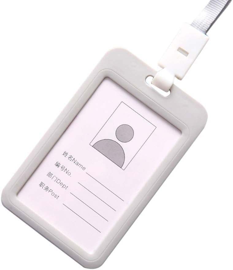 eujiancai ID Badge Card Holder Wallet ID Card Holder Card Protection Holders Employee Plastic ID Card Holder for Identity Theft Protection for Debit and Credit Cards,ID & Key Cards 1 pc (Grey)