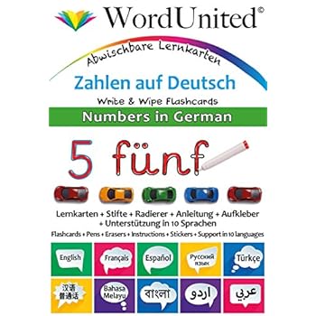 Numbers in German: Write & Wipe Flashcards