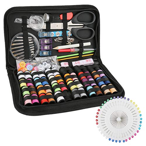 Jhua Sewing Kit 172 Pcs DIY Mini Sewing Kit Portable Sewing Kits for