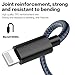 iPhone Charger, Mfi Certified Cable, 4 Pack(3/6/6/10 ft) Extra Long Nylon Braided Charging&Syncing Cord Compatible with iPhone Xs/XR/XS Max/X/7/7Plus/8/8Plus/6S/Plus/5C More Blue&Black