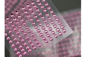 ALLSTARCO 4mm SS16 Pink Self Adhesive Acrylic Rhinestones Plastic Face Gems Stick On Body Jewels for DIY Cards and Invitations Crafts Bling Sticker - 5 Sheets - 500PCS