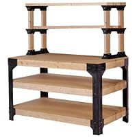 2x4basics 90164 Custom Work Bench and Shelving Storage System, Black