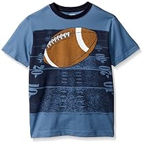 Gymboree Big Boys' Easy Summer Screen Tee, Football Antique Denim, M