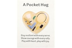 Badminton Pocket Hug Token for Shuttlecock Lovers Coaches Encouragement Inspirational Gifts for Badminton Players Thank You G