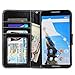 Nexus 6 Case, Google Nexus 6 Wallet Case, Style4U Premium PU Leather Stand View Wallet Flip Case with ID Credit Card / Cash Slots for Google Nexus 6 + 1 Stylus and 1 Screen Protector [Black]